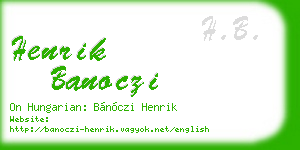 henrik banoczi business card