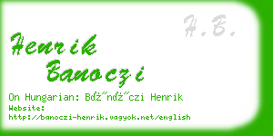 henrik banoczi business card